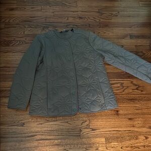 Lands' End Women's Quilted Puffer Jacket - In olive green